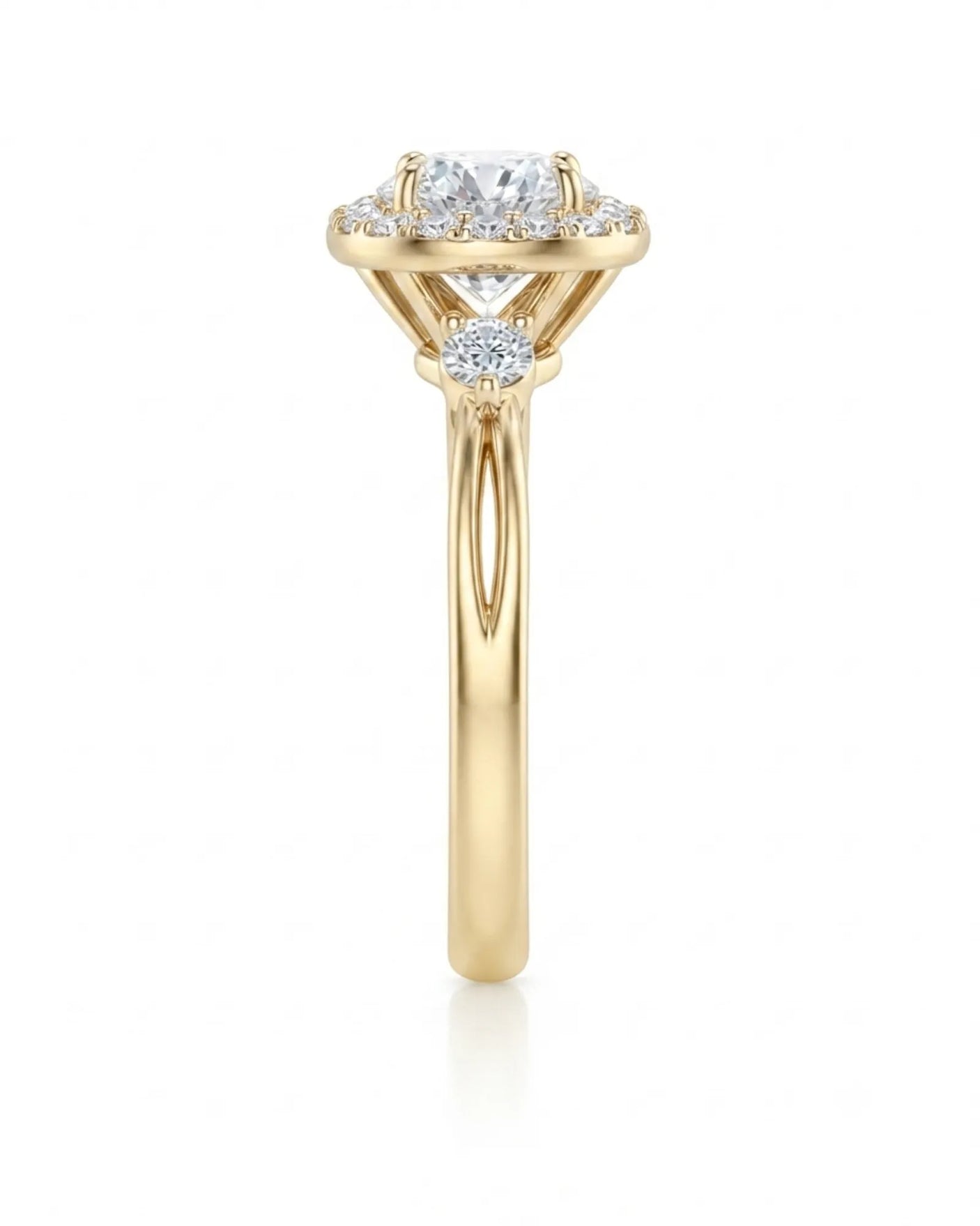 Emory – Eternal Presence Natural Round Diamond Halo Ring