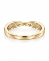 Twisted Shank Natural Diamond Eternity Wedding Band