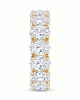 Thick Oval Diamond Wedding Bands 14 carats