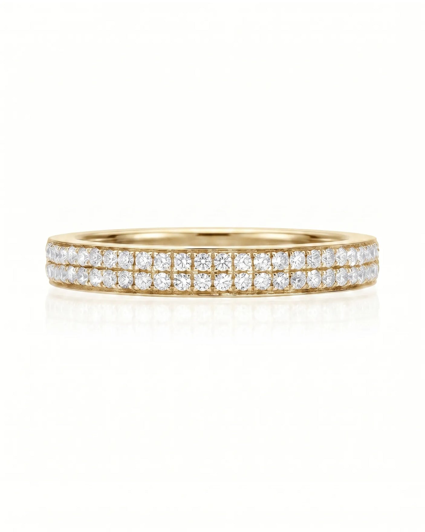 Diamond Infinity Band in Yellow Gold