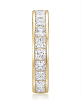 Princess Cut Diamond Wedding Band in Yellow Gold