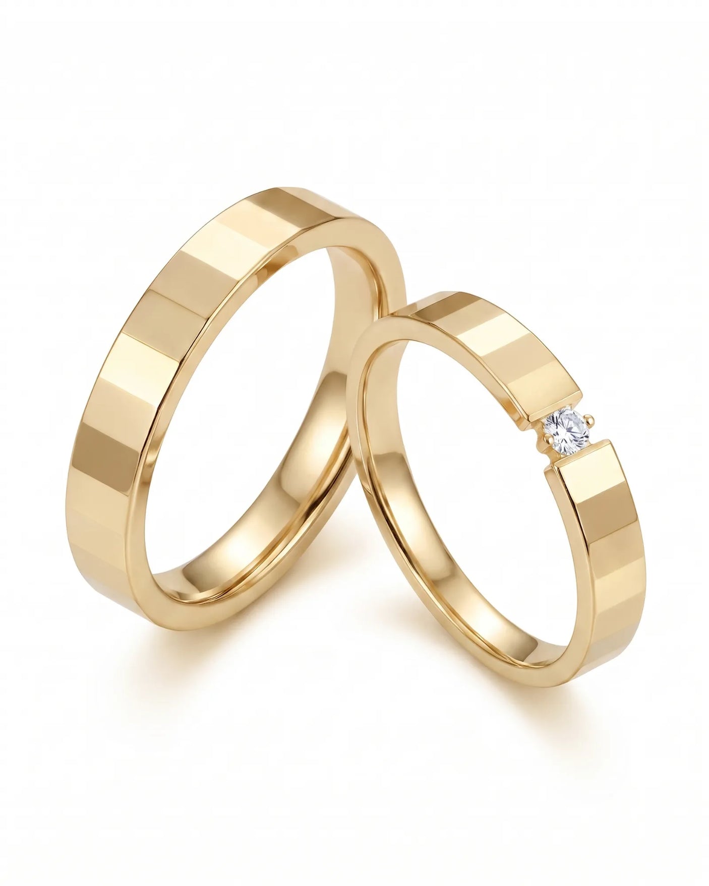 Diamond Nexus Wedding Rings for Him & Her
