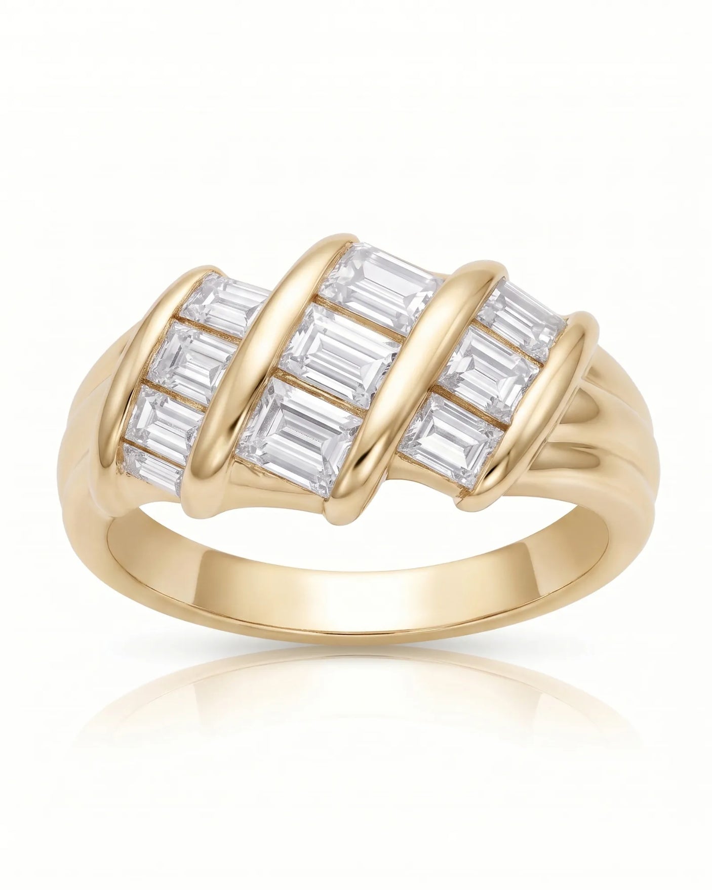 Baguette Eternity Band in Yellow Gold