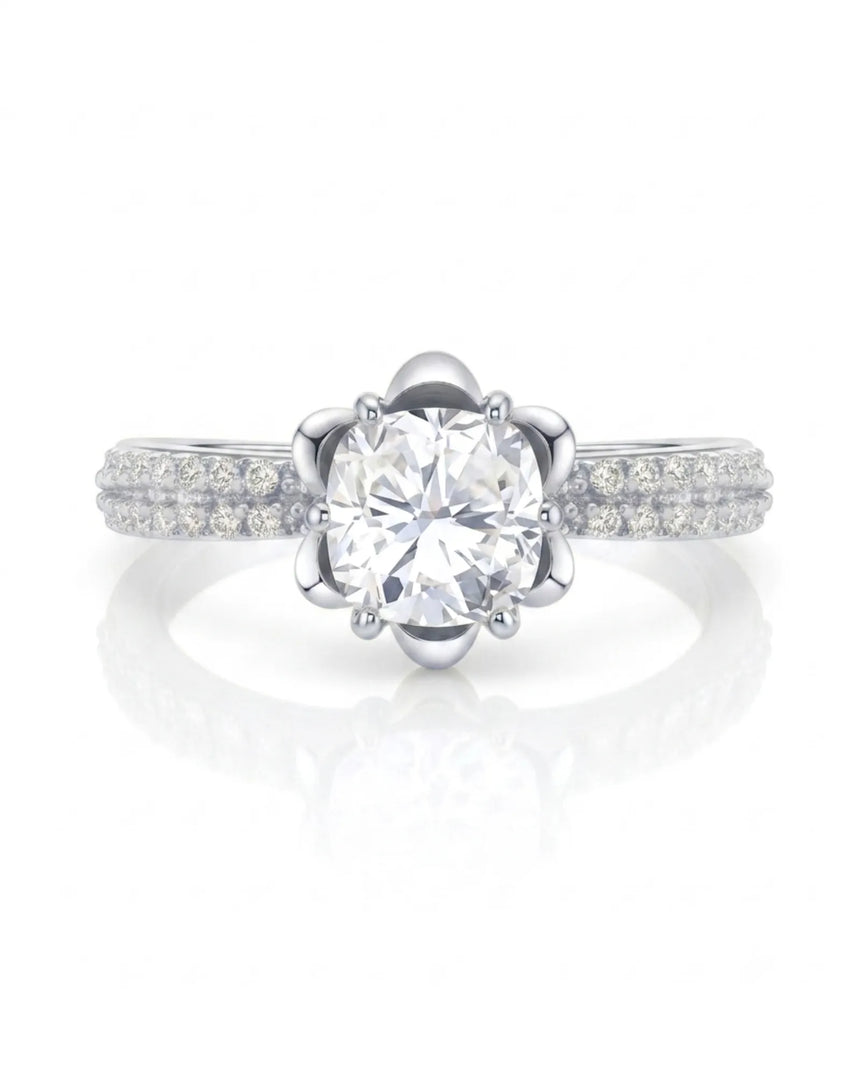 LAURE • Cushion Moissanite Yellow Ring