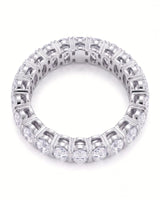 Oval Wedding Band in White Gold Prong Set