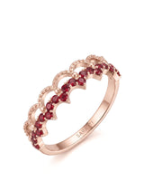 The Ember Tiara- Red Diamond Vintage-Inspired Yellow Gold Band