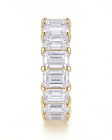 Emerald Cut Eternity Band in White Gold