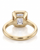 Natalia – Natural Emerald-Cut Diamond Bezel Ring