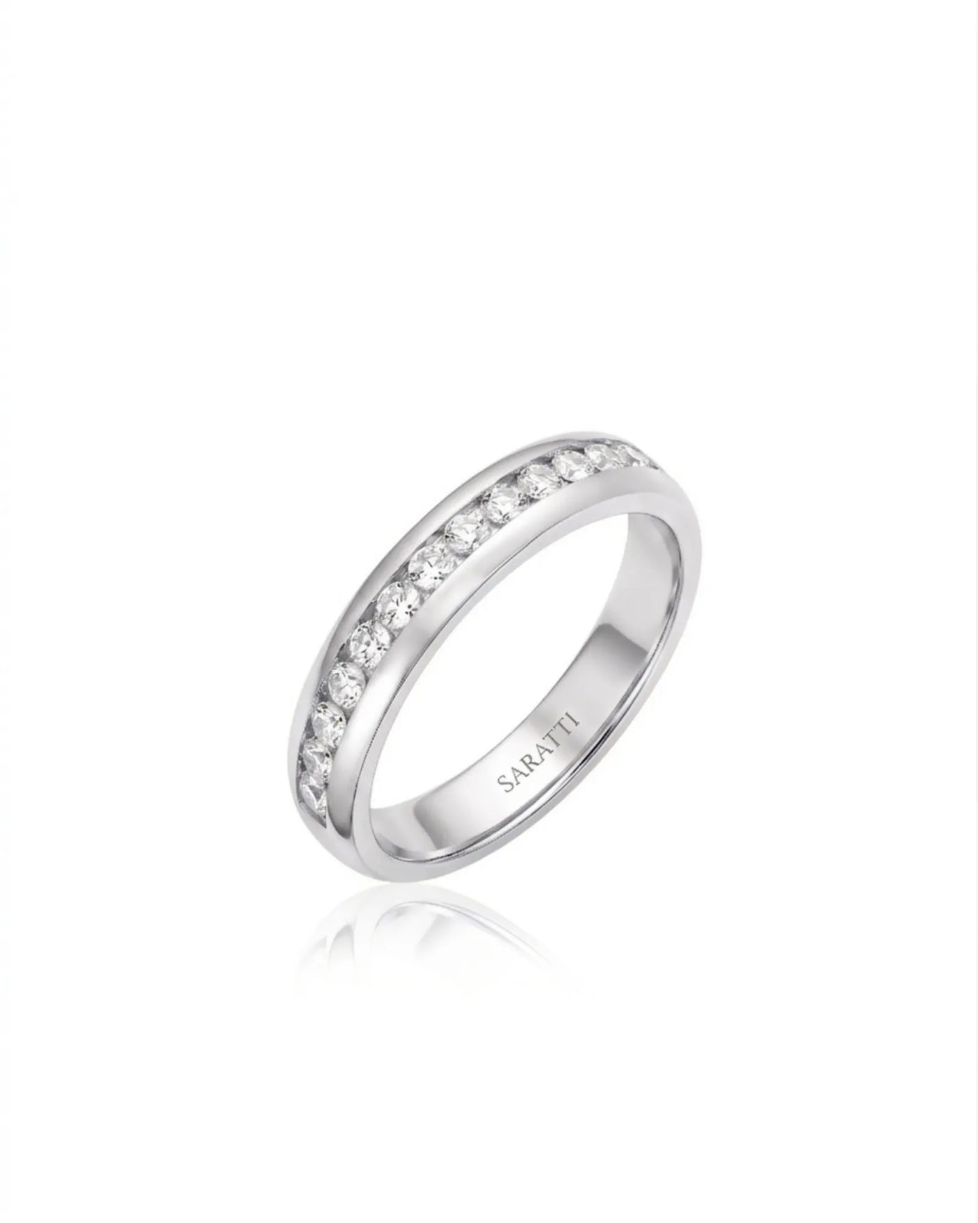 Channel Set Wedding Band in Yellow Gold