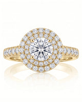 Keira – Gleaming Promise Natural Round Diamond Double Halo Ring
