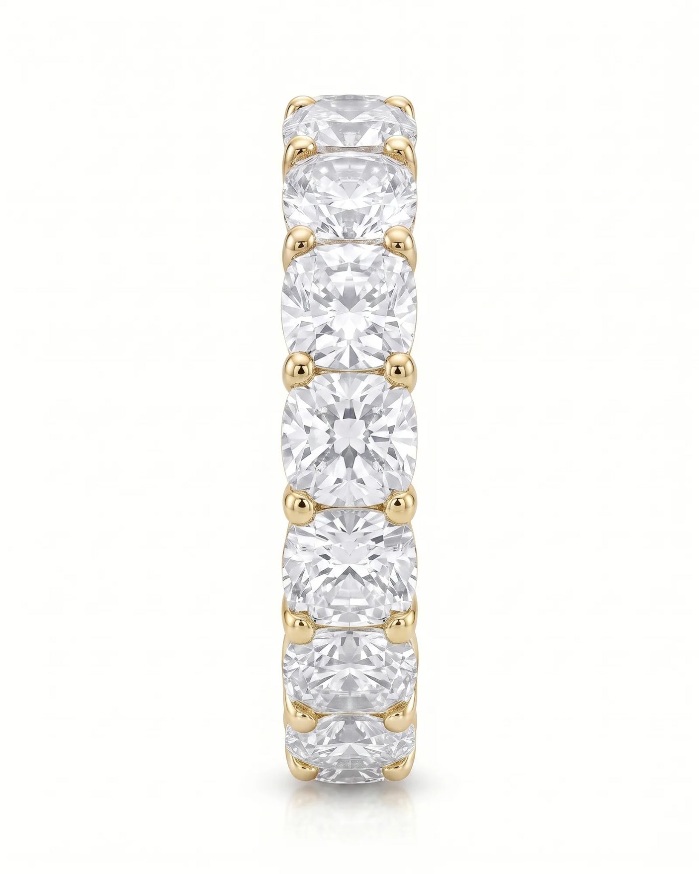 Cushion Diamond Eternity Band in White Gold