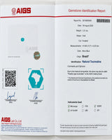 AIGS Certified Natural Paraiba Tourmaline approximately 6.98 × 5.71 × 4.23mm | SARATTI