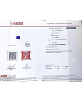 AIGS certified 5.04ct Natural Royal Blue Sapphire loose Cushion | SARATTI