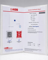 AIGS certified Unheated Cornflower Blue Sapphire alternate view | SARATTI