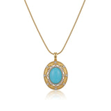 AURELIA — Sleeping Beauty Turquoise Heritage Pendant Necklace