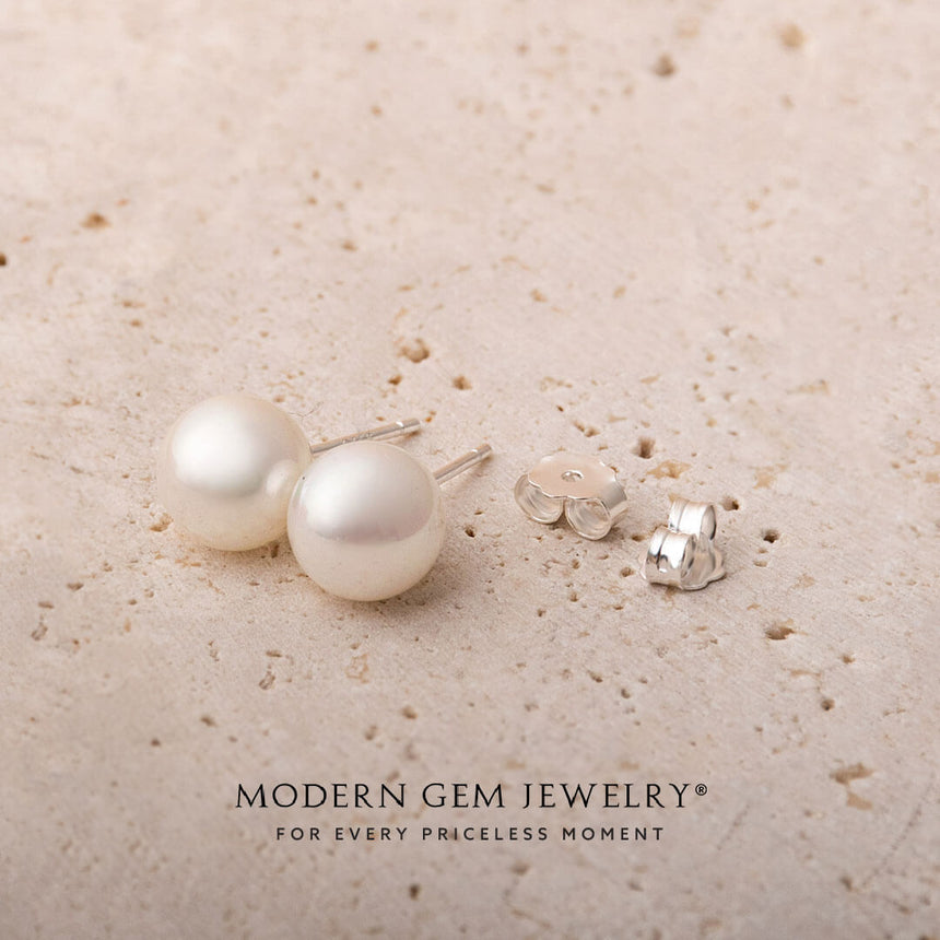 Akoya Pearl Stud Earrings with Backings