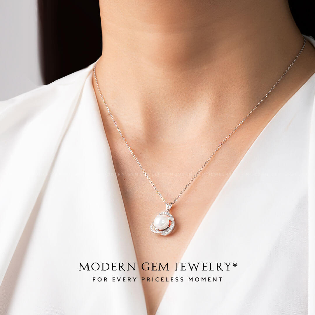 Elegant Pearl Necklace | Modern Gem Jewelry