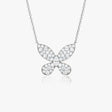 Alietta mini butterfly diamond necklace in platinum | SARATTI