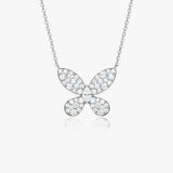 Alietta mini butterfly diamond necklace in platinum | SARATTI