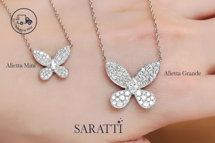Alietta necklace glow on skin | SARATTI