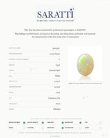 Alternate angle of 2.64ct Natural White Opal with bright fire - SARATTI
