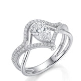Amara • Pear-Cut Moissanite Bridal Set in Platinum