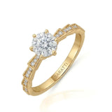 Amora – Échelle d’Amour Natural Round Diamond Ladder Engagement Ring