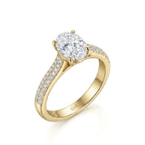 Anaïs – Natural Oval Diamond Pavé Engagement Ring