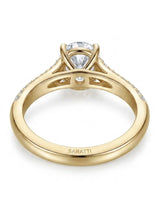 Anais oval diamond ring underside view in 18K yellow gold | SARATTI