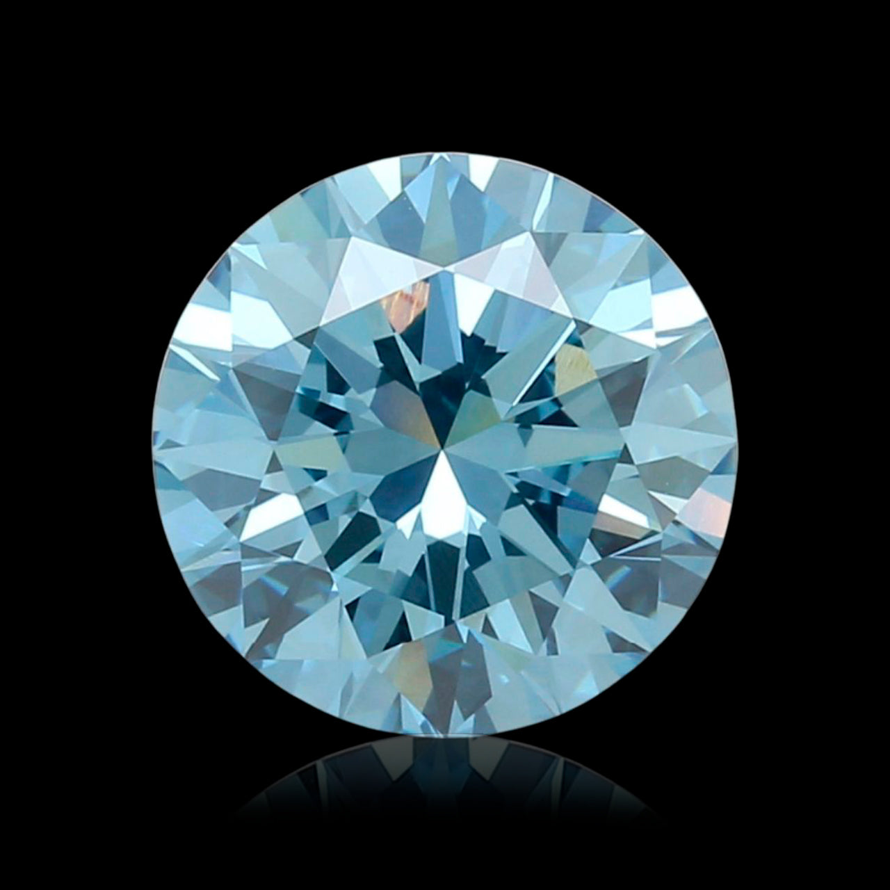 5.52cts Round Aqua Blue VVS1 Clarity Natural Diamond (Treated) | GIA Certified