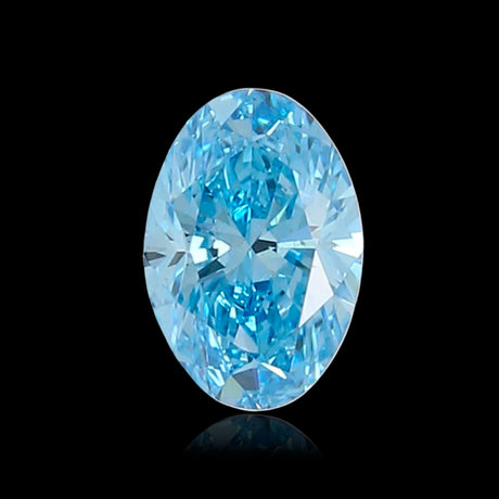 0.99 cts Oval Aqua Blue Natural Diamond | Treated | VS1 Clarity