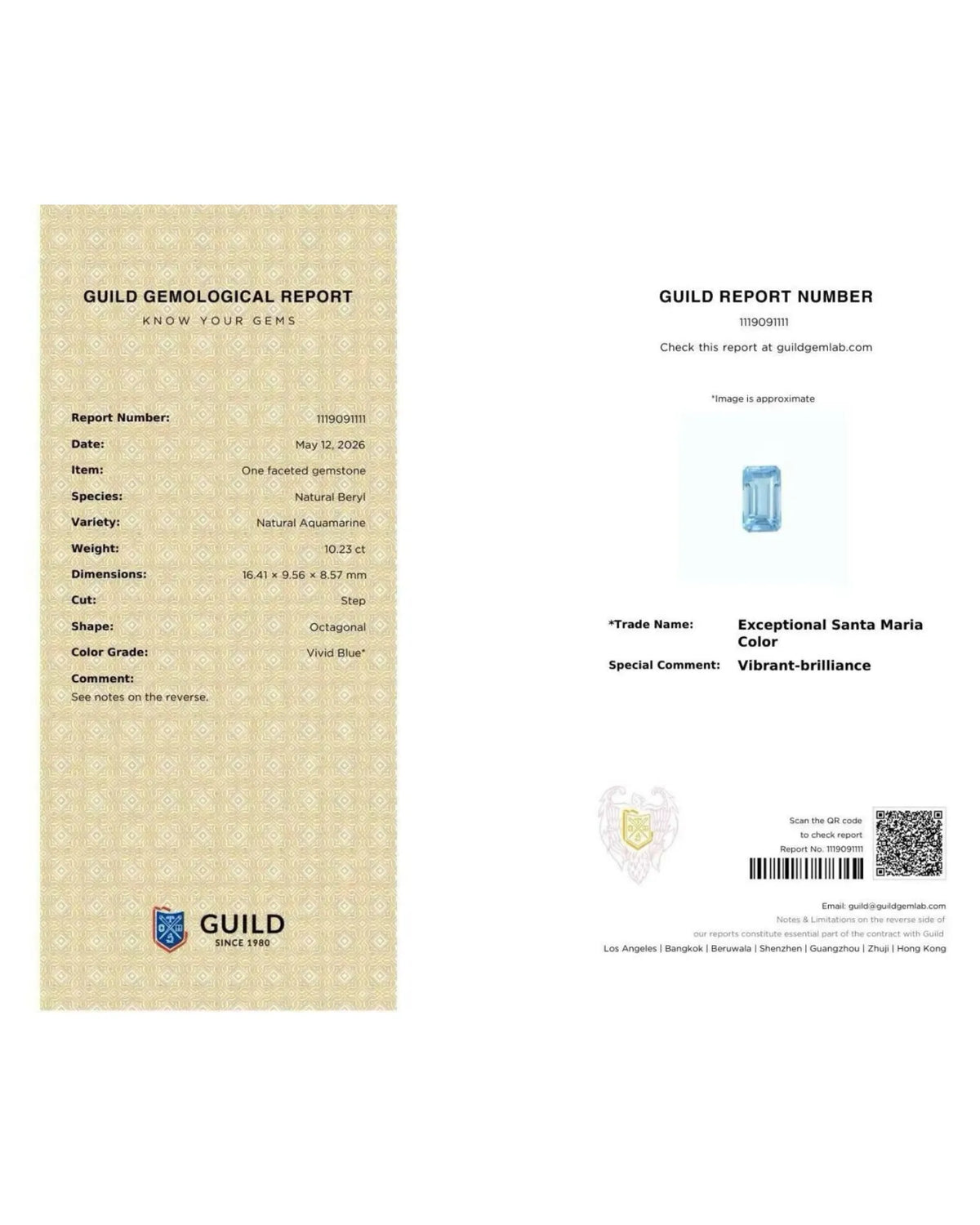 Aquamarine measuring 16.41 × 9.56 × 8.57 mm | SARATTI