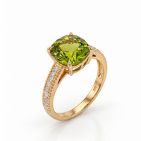 Arcadia – Cushion Tourmaline Diamond Ring