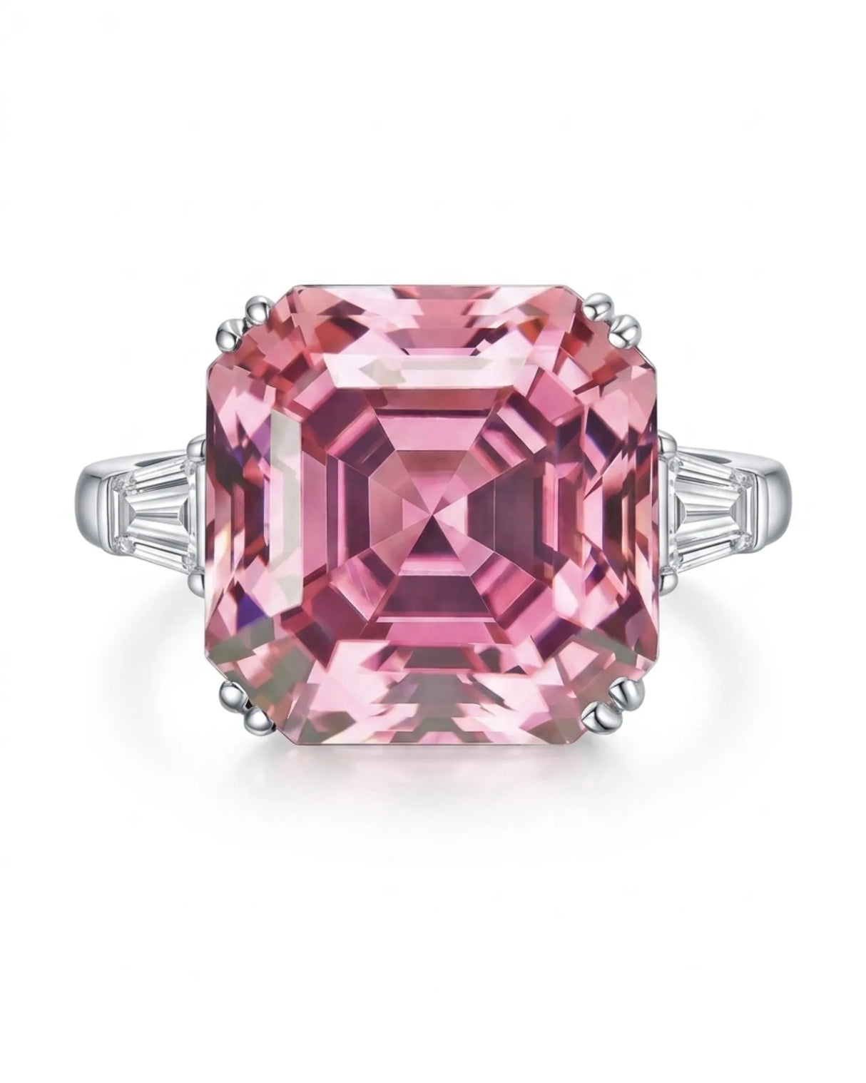 Architectural tourmaline ring with tapered diamond accents and refined platinum setting | SARATTI