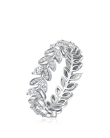 Art Deco diamond wedding band with geometric detailing crafted in luminous polished 18K white gold | SARATTI