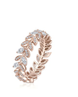 Art Deco diamond wedding band with geometric detailing crafted in warm polished 18K rose gold | SARATTI