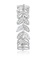 Art Deco wedding band featuring diamond accents and geometric detailing across refined polished platinum | SARATTI