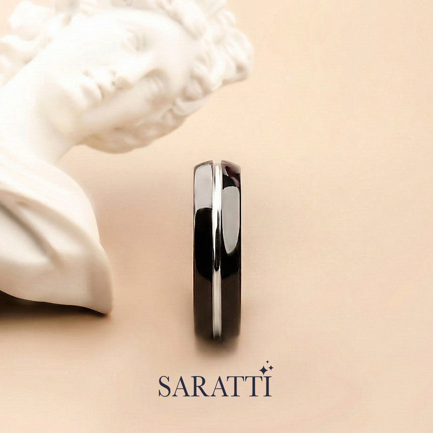 Two Tone Men's Band Comfort Fit Band