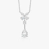Petale de Lumière diamond pendant necklace in platinum | SARATTI