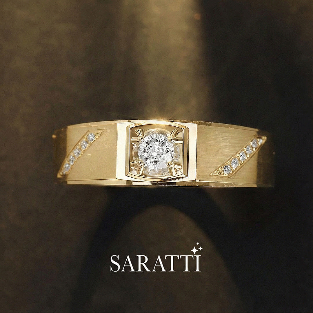 18K Yellow Gold Ring Standing | SARATTI