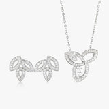 Trinity Leaf Bloom Lab Diamond Necklace | SARATTI