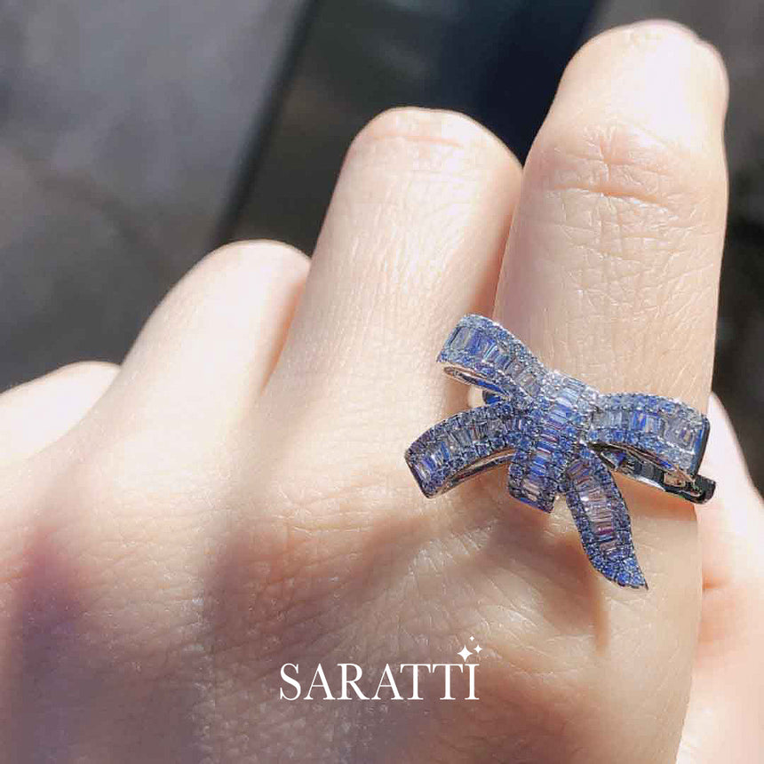 Platinum for baguette diamond engagment ring | SARATTI