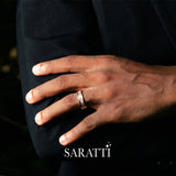 Roman Numeral Ring in White Gold 6MM Band