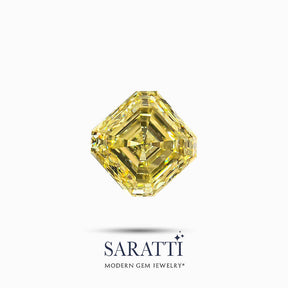 Asscher Cut Yellow Diamond - 1.19 Carat | Modern Gem Jewelry | Saratti
