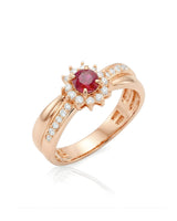 Aurea Apotheosis Ruby & Diamond Ring in 18K Rose Gold | SARATTI
