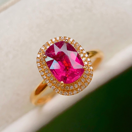Regalia Rosé Pink Tourmaline Halo Ring