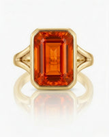 Aurex Build My Ring setting for emerald cut Natural Imperial Topaz | SARATTI