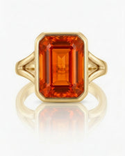 Aurex Build My Ring setting for emerald cut Natural Imperial Topaz | SARATTI