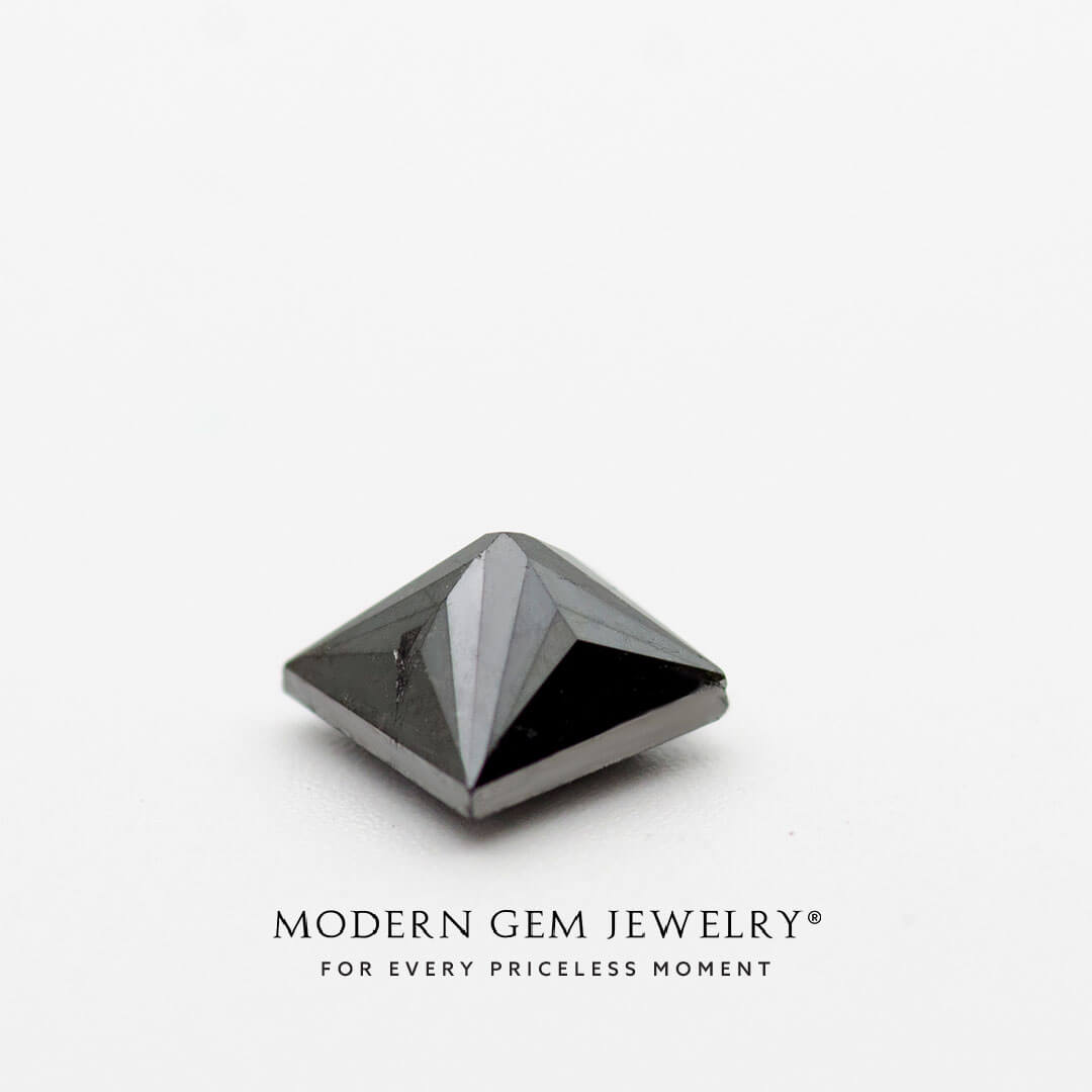 1.74 Carats Princess Cut Black Natural Diamond Stone 1.74 Carats Princess Cut Black Natural Diamond Stone