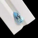 Blue Aquamarine Pear Cut Faceted Gemstone | SARATTI